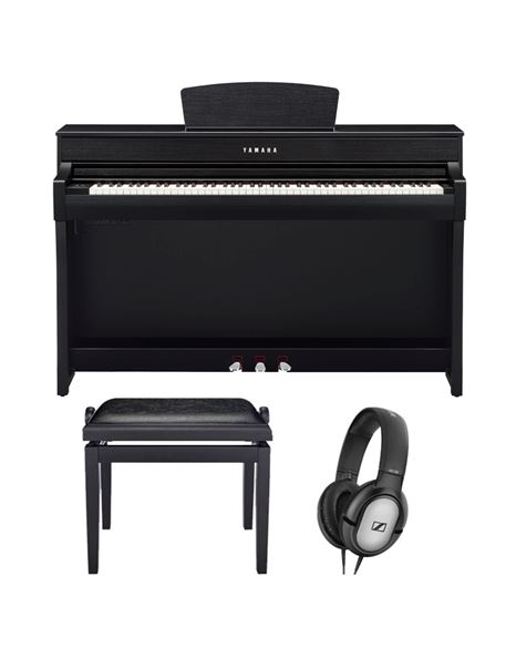 YAMAHA CLP-735Β Clavinova - Ηλεκτρικό Πιάνο με Κάθισμα και Ακουστικά SENNHEISER Βundle