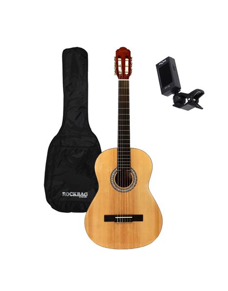 SEVILLA CG-20 II Natural Classical Guitar 4/4 with Gigbag and Tuner Bundle