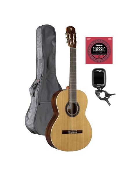 ALHAMBRA 1C HT Hybrid Terra Classic Guitar 4/4 with Gig-Bag and Accessories Bundle
