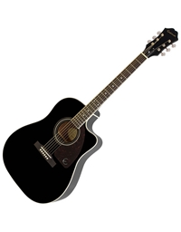 EPIPHONE AJ-220SCE Electric Acoustic Guitar Solid Top Ebony Black