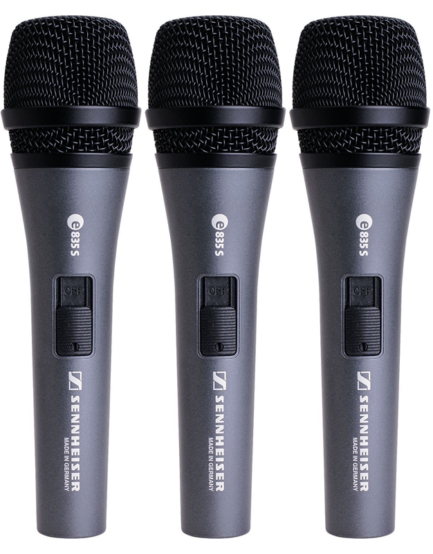 SENNHEISER E-835-S-3-Pack Set of 3 Microphones