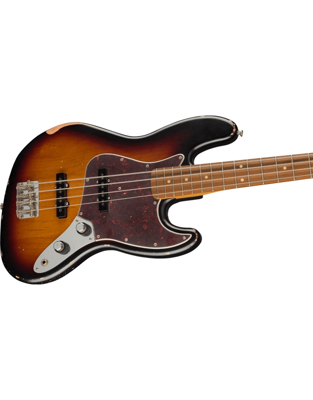 FENDER 60th Anniversary Road Worn Jazz Bass PF 3-Color Sunburst Electric Bass (Ex-Demo product)