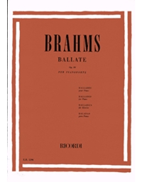 Johannes Brahms - Ballate op. 10 per pianoforte / Εκδόσεις Ricordi