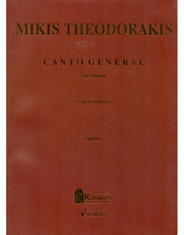 Theodorakis Mikis- Canto General (Spartito)