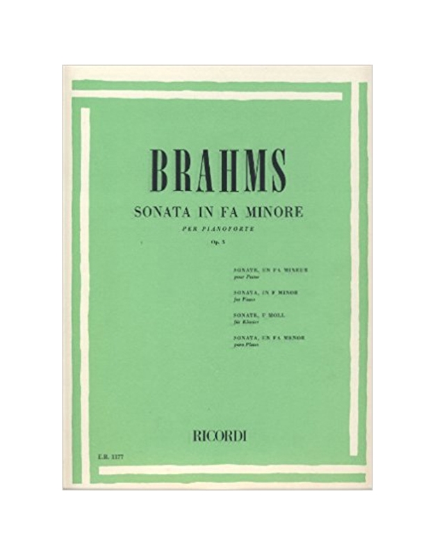 Brahms -  Sonata Op..5 In F
