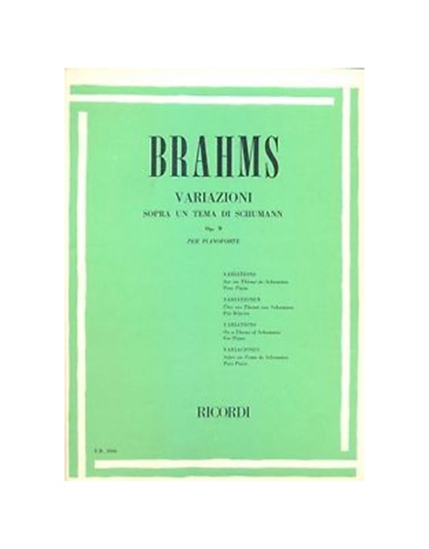 Brahms - Schumann Variazoni Op.9
