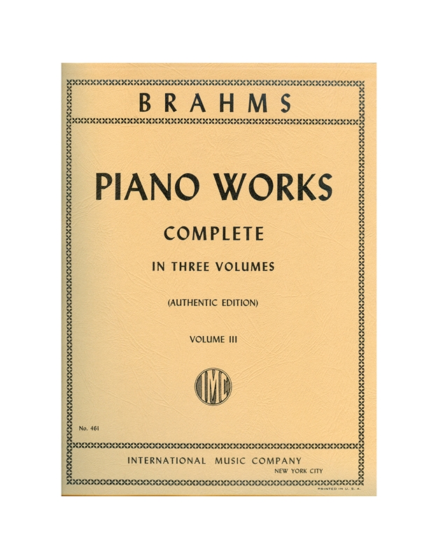 Brahms - Klavierweke III