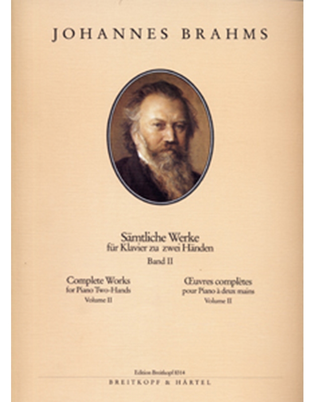 Johannes Brahms - Samtliche Werke fur Klavier zu zwei Handen Band II / Breitkopf editions