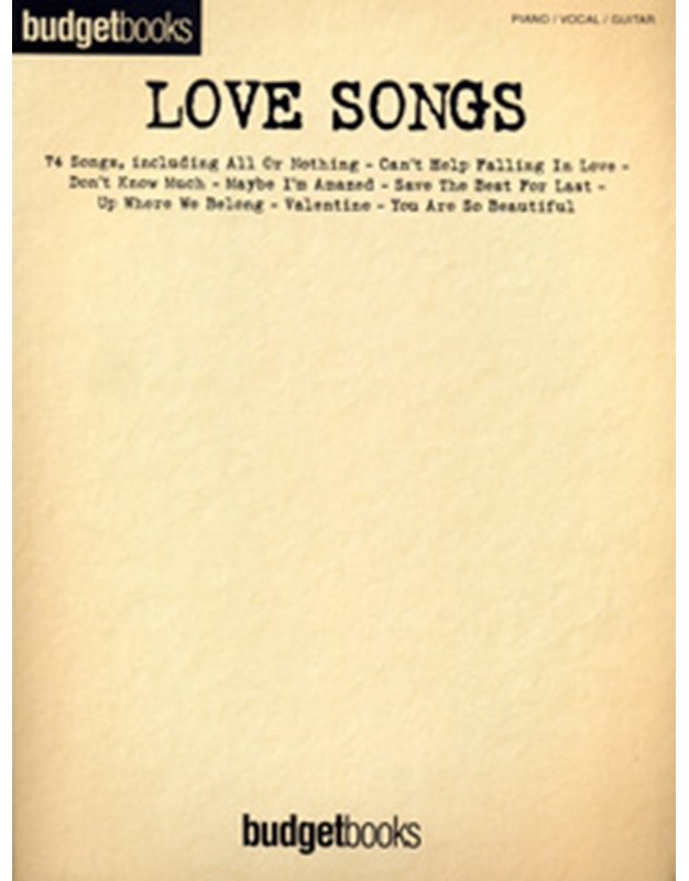 Love songs-Budget books series