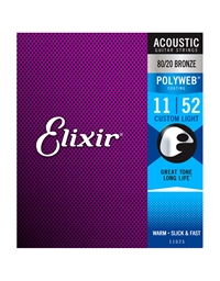 ELIXIR 11025 'Polyweb' Custom Light Χορδές Ακουστικής Κιθάρας