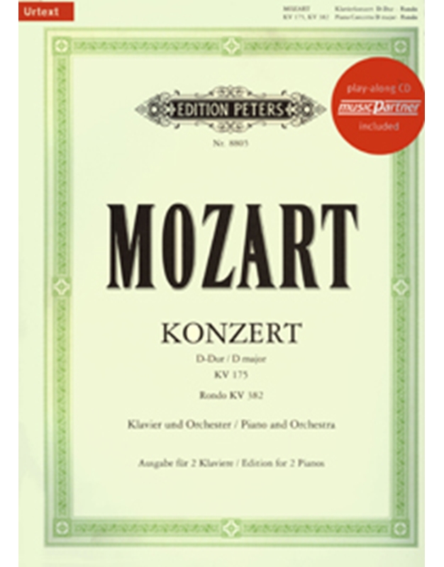 W.A.Mozart - Konzert D-Dur KV 175 / Rondo KV 382 (Urtext) / Peters editions