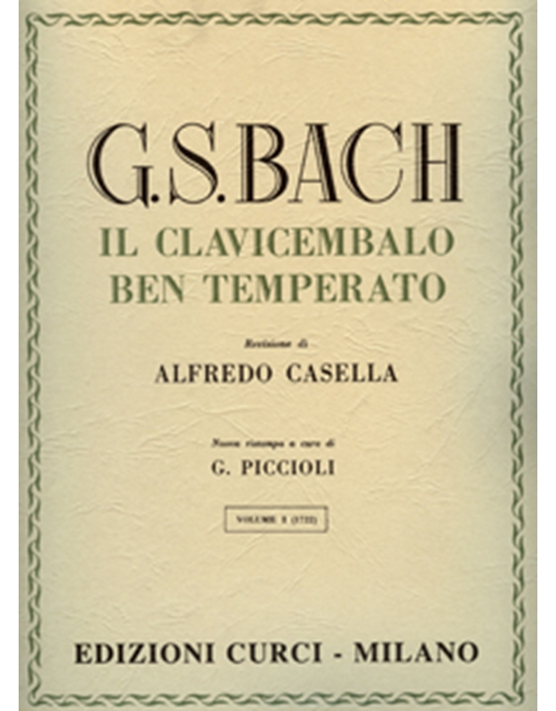 J.S.Bach - Il Clavicembalo Ben Temperato / Volume I / Curci editions