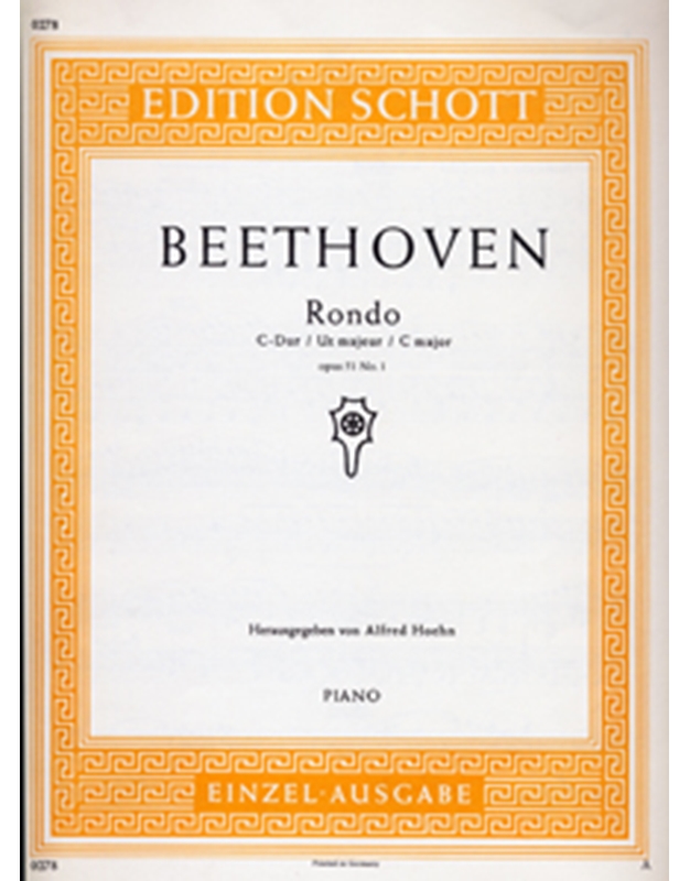 Ludwig Van Beethoven - Rondo opus 51 No.1 in C major / Εκδόσεις Schott