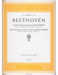 L.V. Beethoven - Drei Variationen / Sechs Variationen / Schott editions