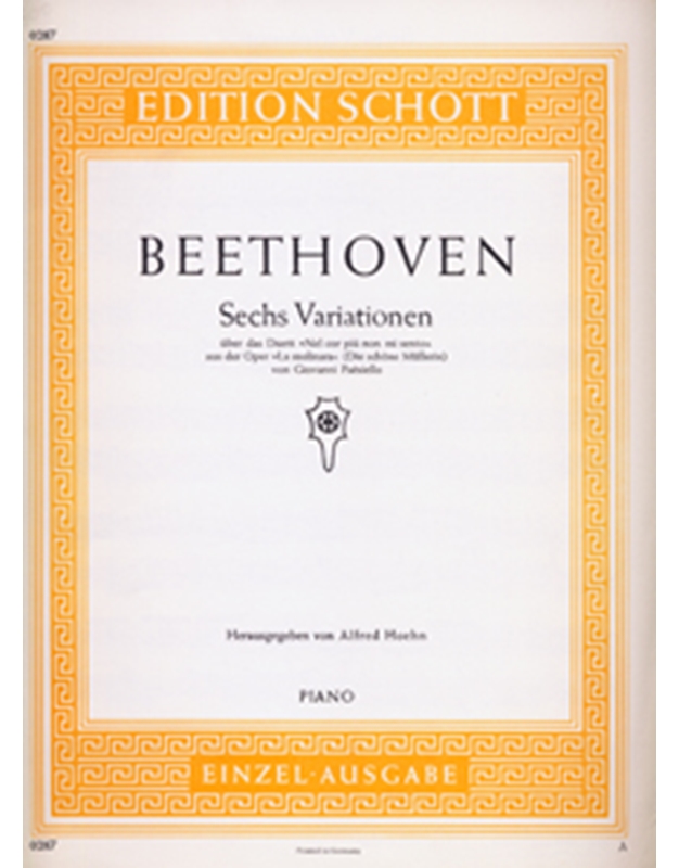 L.v.Beethoven - Sechs Variationen / Εκδόσεις Schott