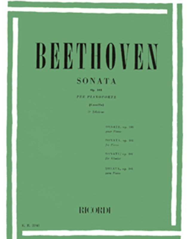 L.V.Beethoven - Sonata op.101 per pianoforte / Εκδόσεις Ricordi