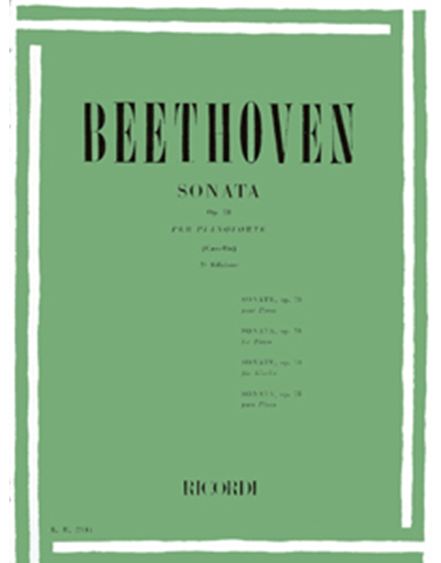L.V.Beethoven - Sonata op.78 per pianoforte / Εκδόσεις Ricordi