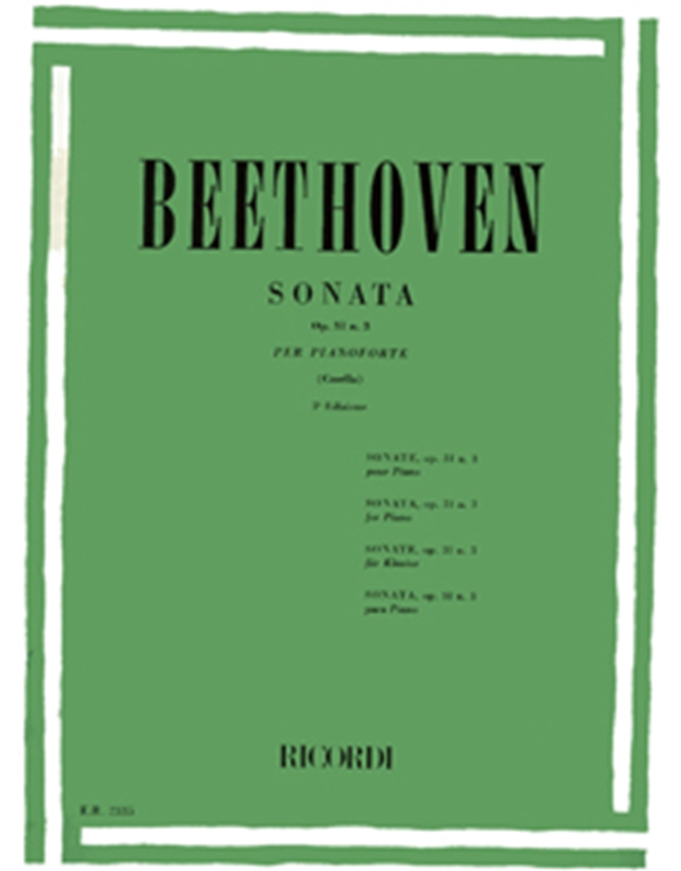 L.V.Beethoven - Sonata op.31 N.3 per pianoforte / Εκδόσεις Ricordi