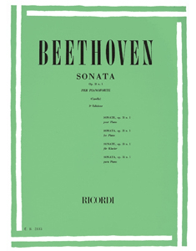 L.V.Beethoven - Sonata op. 31 n. 1 per pianoforte / Ricordi editions