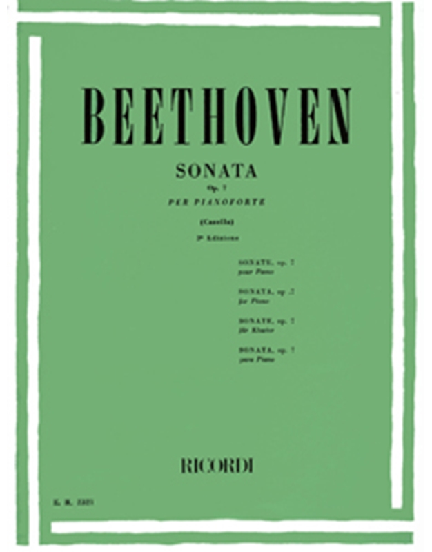 L.V.Beethoven - Sonata op. 7 per pianoforte / Εκδόσεις Ricordi