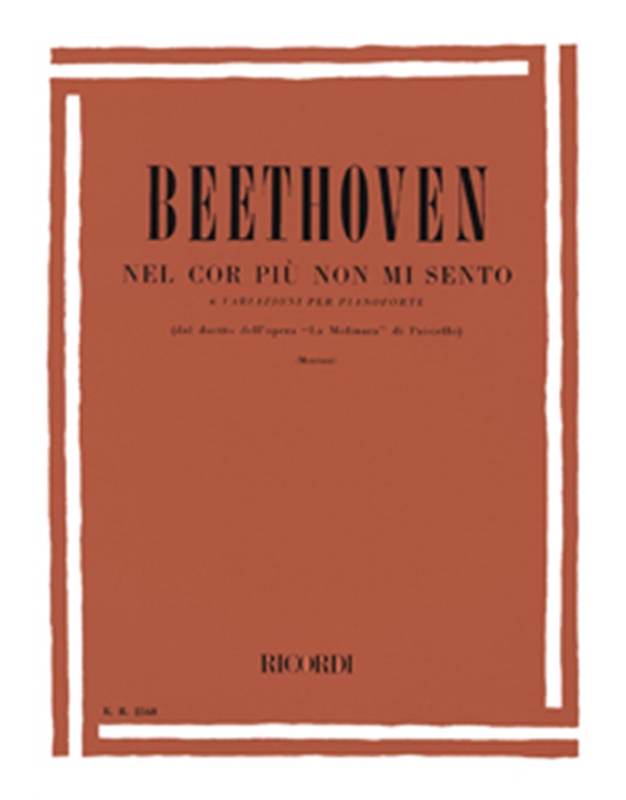BEETHOVEN 6 Variations "nel cor piu non mi sento" / Εκδόσεις Ricordi