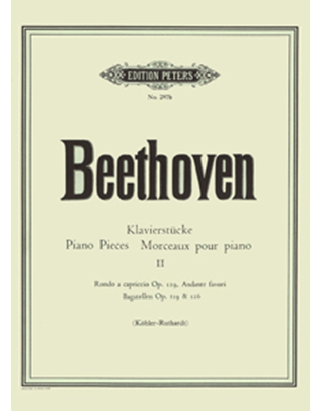 L.V.Beethoven - Klavierstucke II (Piano pieces) / Εκδόσεις Peters