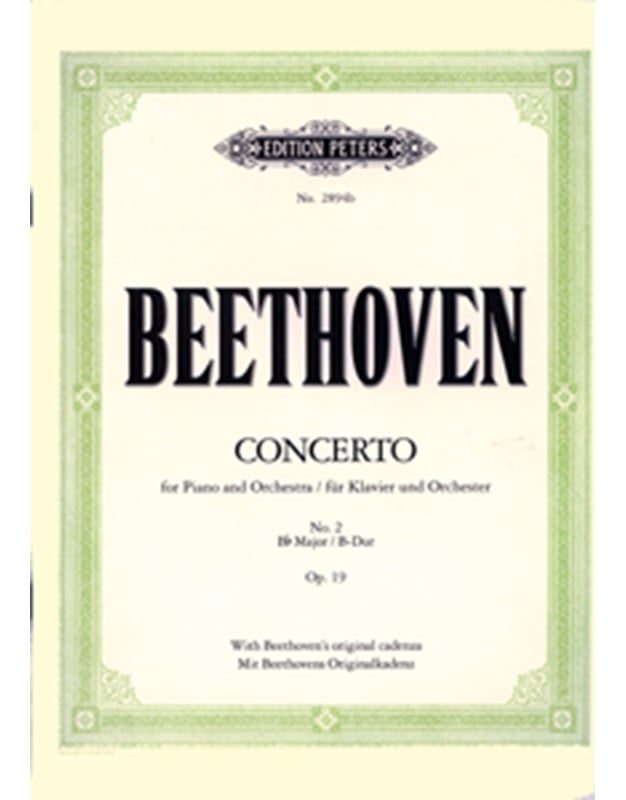 L.V.Beethoven - Concerto for piano and orchestra N. 2 Bb major Op. 19 / Peters editions
