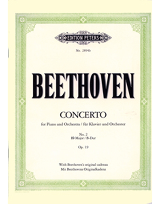 L.V.Beethoven - Concerto for piano and orchestra N. 2 Bb major Op. 19 / Εκδόσεις Peters 