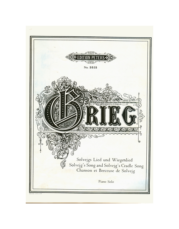 Grieg - Solvejgs Lied Und Wiegenlied  3515