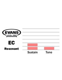 EVANS TT16ECR EC Resonant Δέρμα Τομ 16'' (Clear)