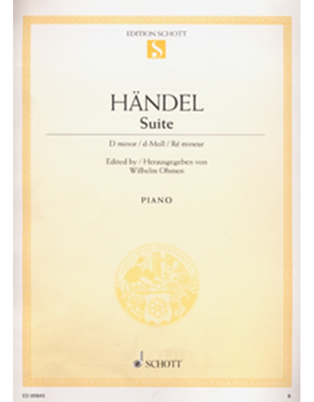 Georg Friedrich Handel - Suite in D minor HWV 437 / Εκδόσεις Schott