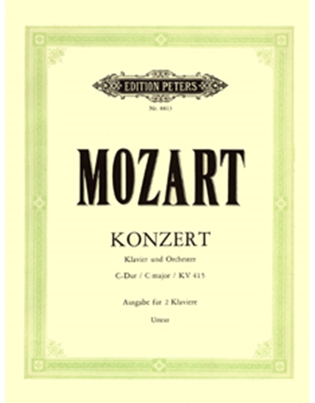 W.A.Mozart - Konzert Klavier und orchestra C-Dur KV 415 (Urtext) / Peters editions
