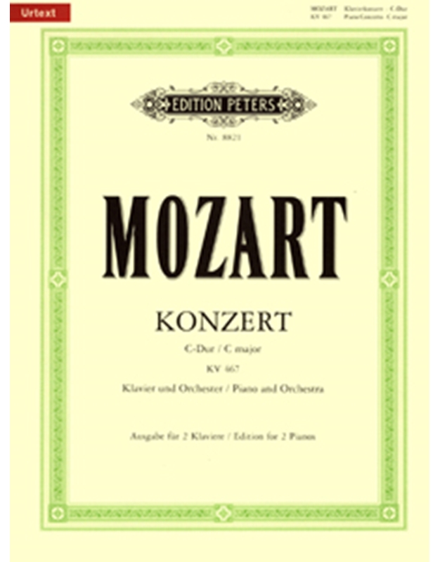 W.A.Mozart - Konzert C-Dur Klavier und Orchester (Urtext) / Εκδόσεις Peters