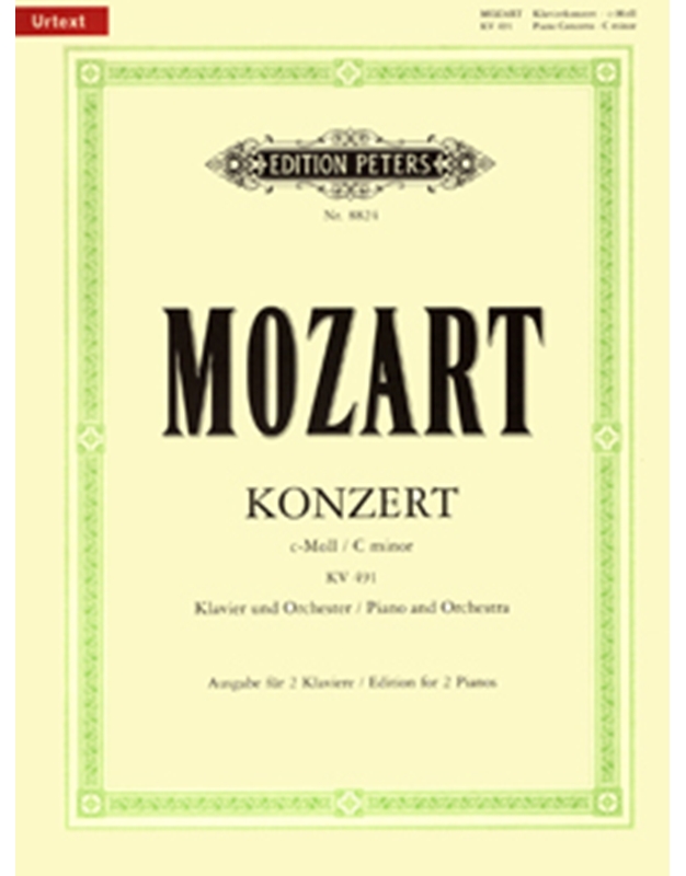 W.A.Mozart- Konzert c-Moll KV 491 / Klavier und Orchester (Urtext) / Peters editions