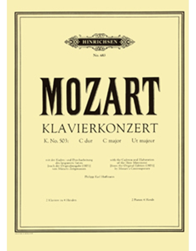 W.A.Mozart - Klavierkonzert K. No. 503 C dur / Εκδόσεις Peters