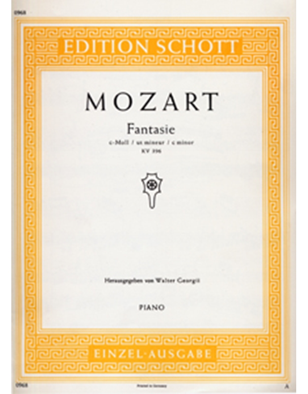 Mozart - Fantasie  C Min. KV 396