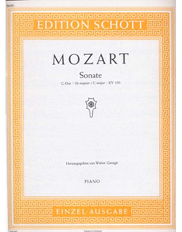 W.A. Mozart - Sonate in C major KV 330 / Εκδόσεις Schott