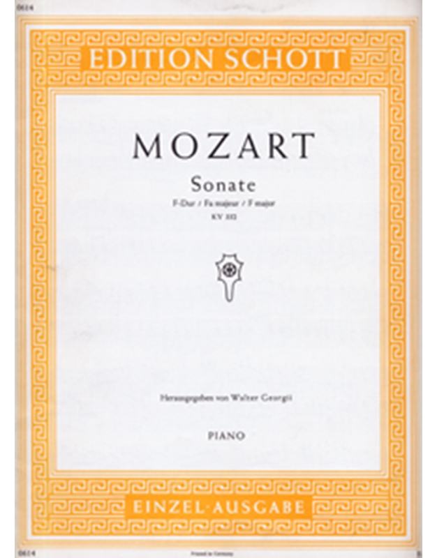 Mozart - Sonata F Maj. KV 332