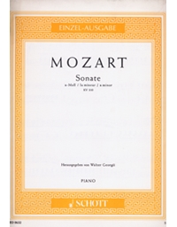 W.A. Mozart - Sonate in A minor KV 310 / Schott editions