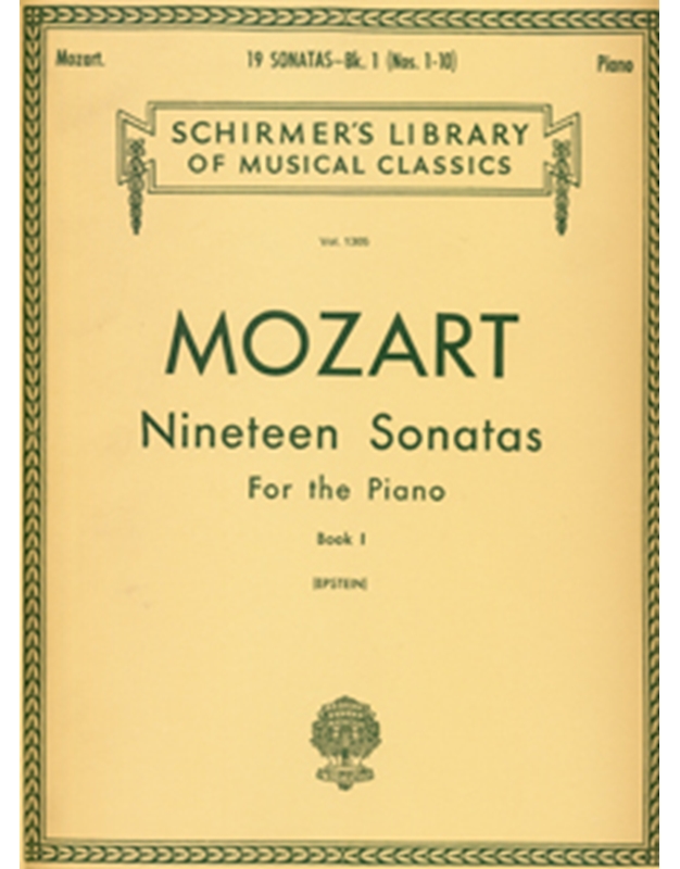 W. A. Mozart - Nineteen Sonatas Book I /  Εκδόσεις Schirmer