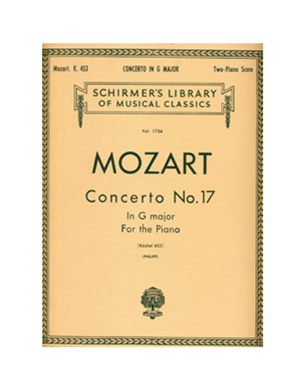 W. A. Mozart - Concerto No. 17 in G major KV 453 /  Εκδόσεις Schirmer