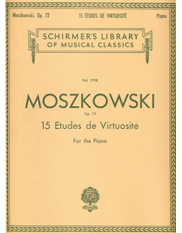 Moszkowski Moritz - 15 Etudes de Virtuosite Op. 72