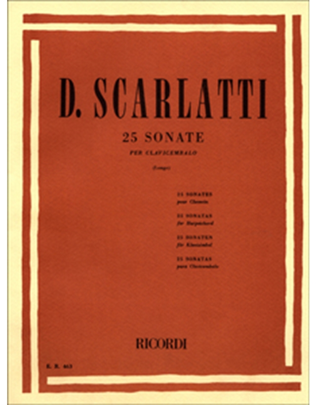 Domenico Scarlatti - 25 Sonate per clavicembalo / Ricordi editions