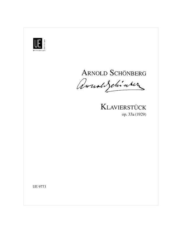 Schoenberg - Klavierstucke Op.33A