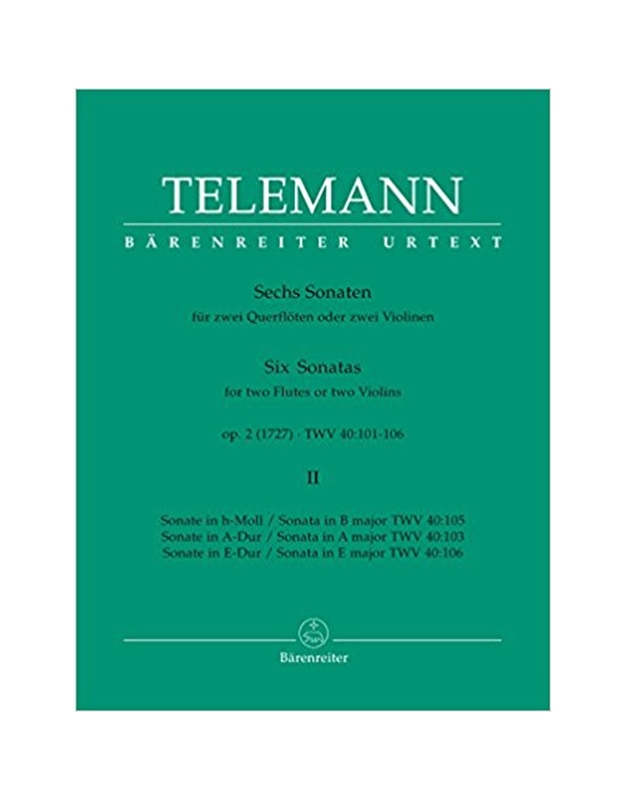 Telemann - Six Sonatas Op.2, Vol.2