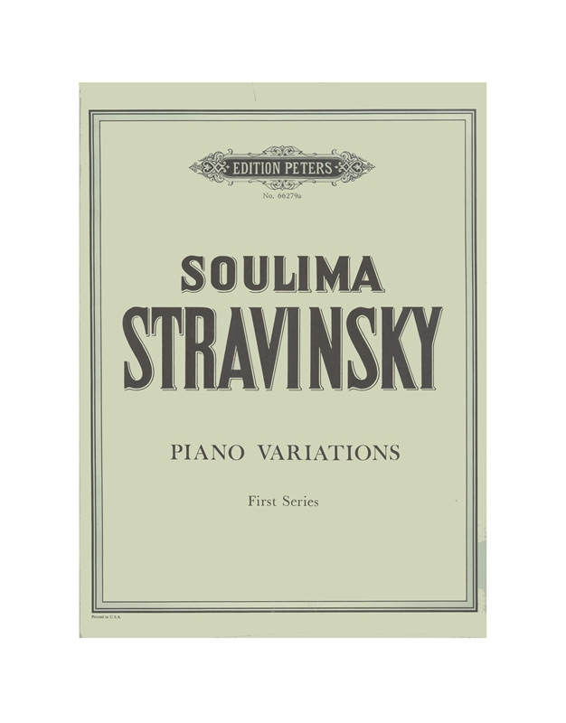 Stravinsky S. - Piano Variations 1