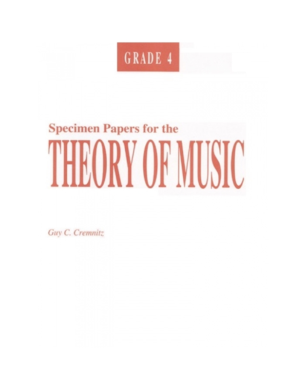 Specimen  Papers New Theory Of Music ..4