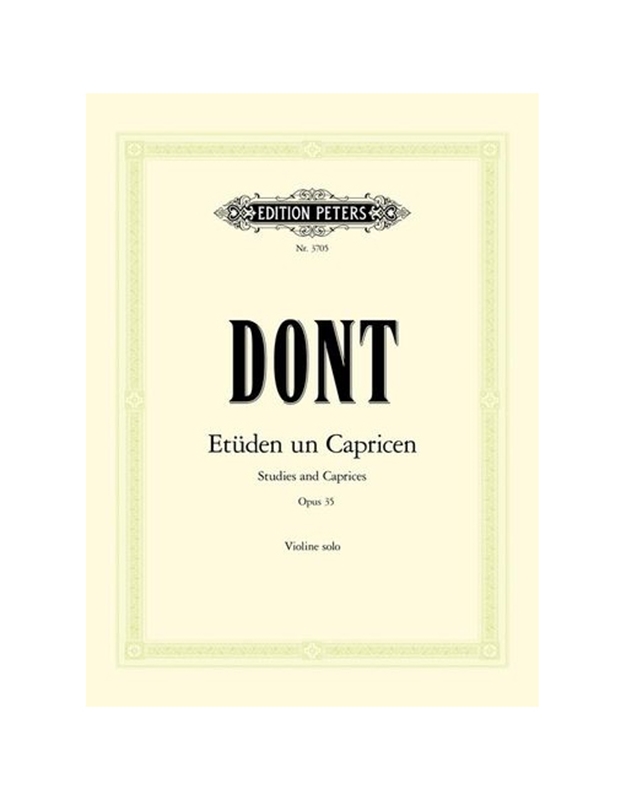 DONT - 24 Etuden und Capricen op.35 / Εκδόσεις Peters