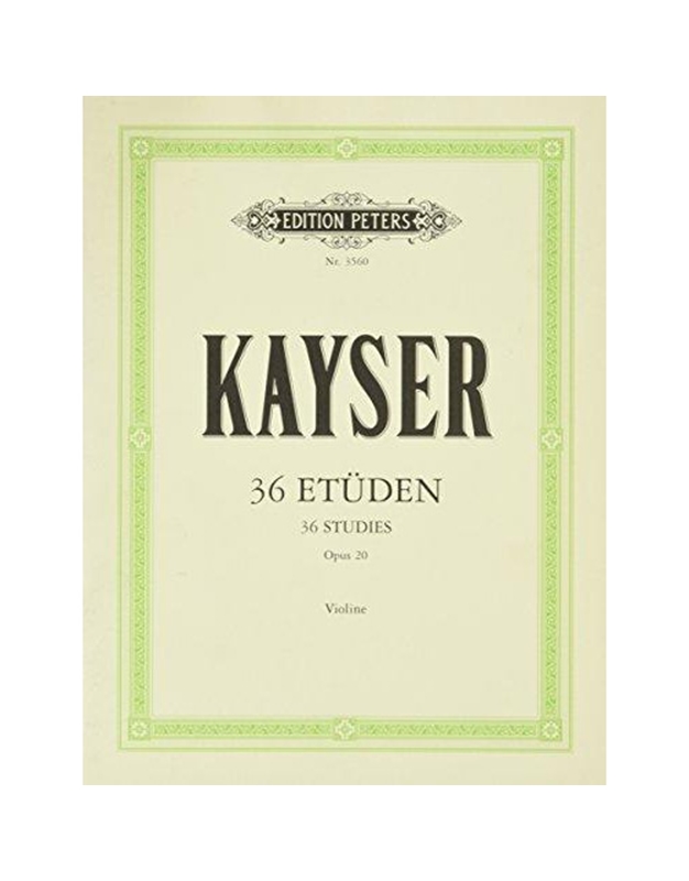 KAYSER - 36 Etudes op.20
