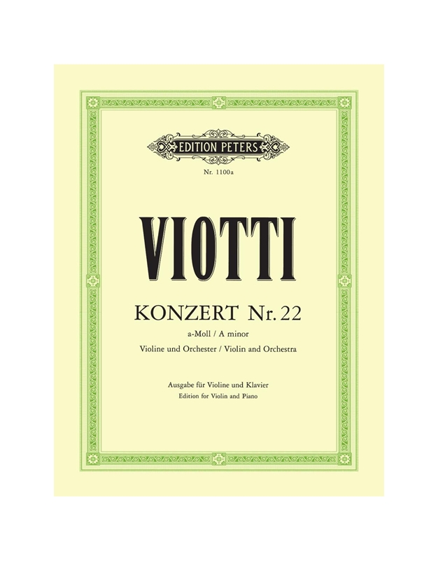Giovanni B. Viotti - Concerto in A minor No.22 / Εκδόσεις Peters